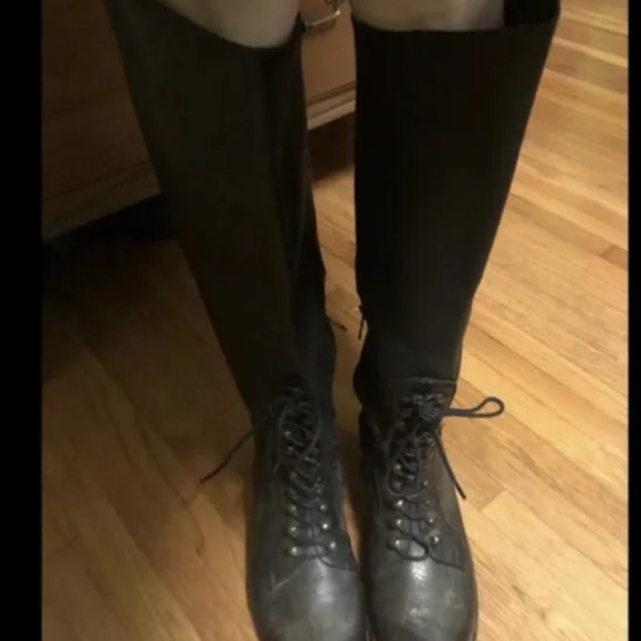 Very Rare People x Bed Stu Wesley Tall Boots Black Distressed Moto 7.5 8 38 - Picture 7 of 11